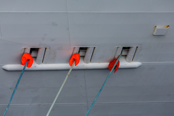 Three Ropes into Ships Hull