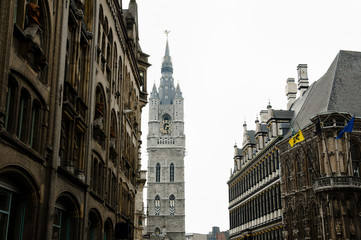 City Hall Columns & Belfry Tower - Ghent - Belgium