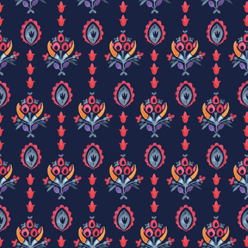 Seamless watercolor pattern: India