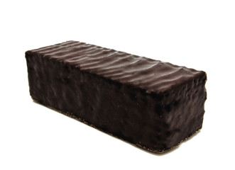 wafer chocolate bar on white