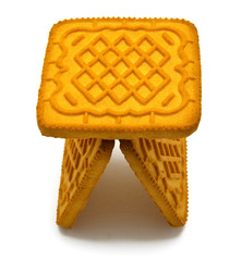 Biscuit tower isolated on white