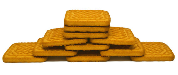 Biscuit tower isolated on white