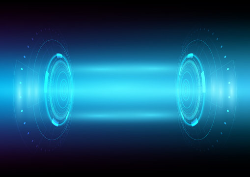 Abstract information and technology background that can used for business presentation. The communication between two sides that provides empty space for title. Transfer data from one side to another.