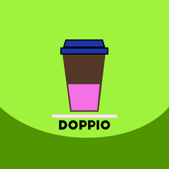 flat vector icon design collection doppio to go