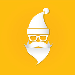 Christmas hipster poster for greeting card