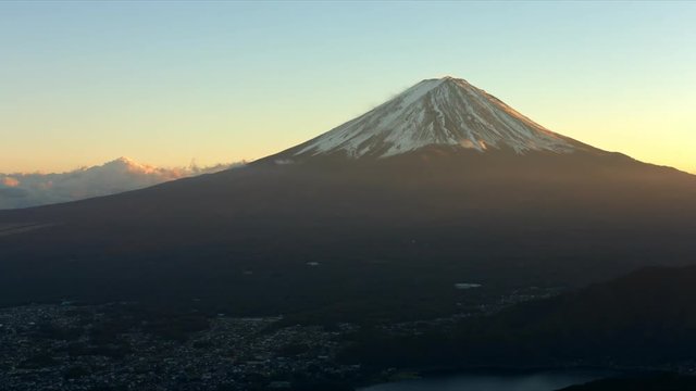 Mt Fuji near dusk in autumn