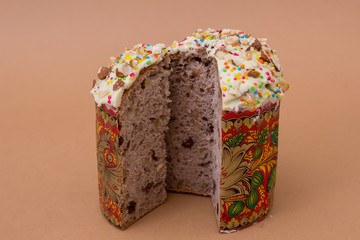 cakes, Easter, Russian Easter pastry, not a beige background studio