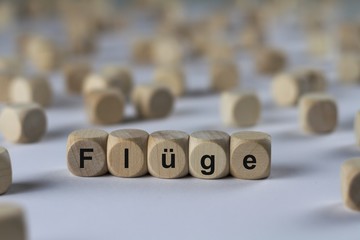 Flüge - Holzwürfel mit Buchstaben