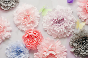 colorful paper flowers
