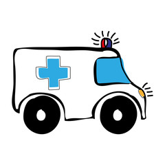 ambulance medical icon image vector illustration design 