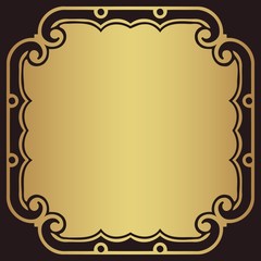 Decorative frame Vector illustration of stylized old, ornate Victorian picture
