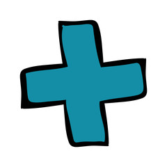 medical cross icon image vector illustration design 