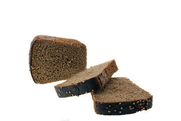isolated slice of bread
