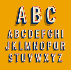 Retro alphabet. - 126520279
