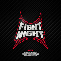 Fight night sign.