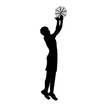 basketball player icon image vector illustration design 