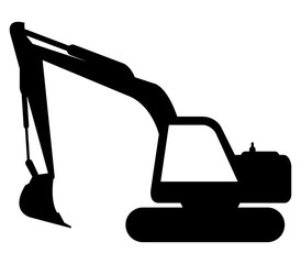icon excavator isolated on white background © mark1987