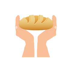 bread loaf icon image vector illustration design 
