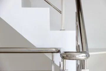 Cercles muraux Escaliers architecture home interior design staircase stainless steel handrails