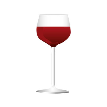 red wine glass icon image vector illustration design 
