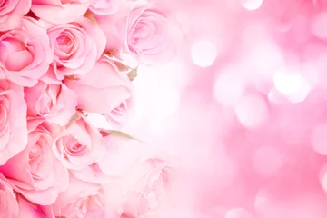 Fotobehang close up sweet light pink on pink abstract lighting background  © Cozine