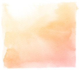 Abstract orange watercolor on white background.This is watercolor splash.It is drawn by hand.