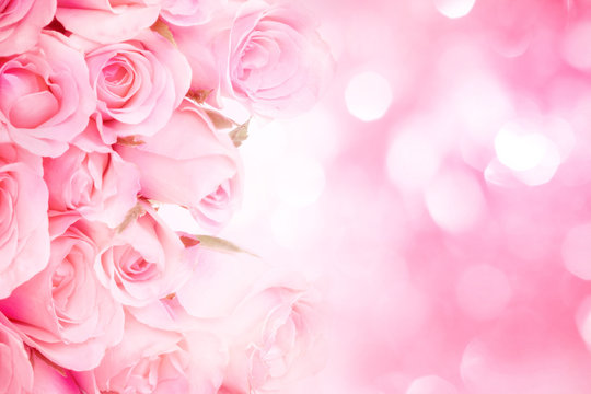 close up sweet light pink on pink abstract lighting background 