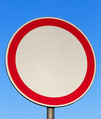 traffic sign prohibiting movement