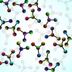 Molecule structure. DNA. Abstract background. Vector illustration. Eps10