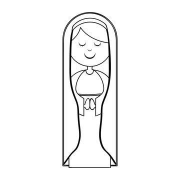 virgin mary icon image vector illustration design