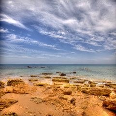 HDR Atlantic Beach near Cadiz, costa de la luz , Spain
