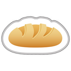 bread loaf icon image vector illustration design 