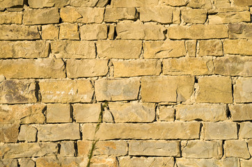 Colorful stone wall closeup