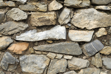 Colorful stone wall closeup