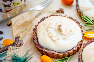 Homemade Paleo Healthy Sweet Tartlets using for Wallpaper, Christmas Time