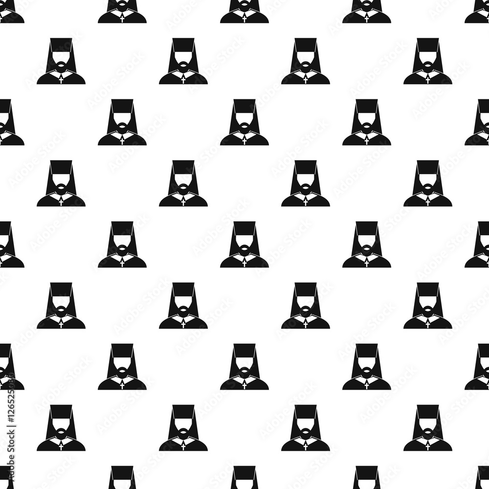 Poster orthodox priest pattern. simple illustration of orthodox priest vector pattern for web