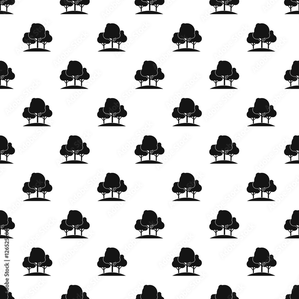 Poster forest trees pattern. simple illustration of forest trees vector pattern for web