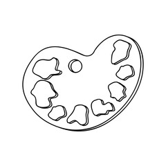 paint palette icon image vector illustration design