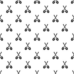 Crossed shovels pattern. Simple illustration of crossed shovels vector pattern for web