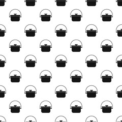 Cooking cauldron pattern. Simple illustration of cooking cauldron vector pattern for web