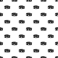 Wheel of cheese pattern. Simple illustration of wheel of cheese vector pattern for web