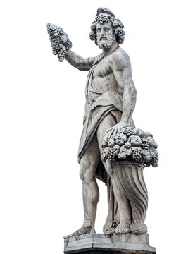 Ancient gods with grapes and horn of plenty