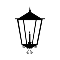 street lamp icon image vector illustration design 