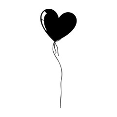 heart cartoon balloon icon imagevector illustration design 