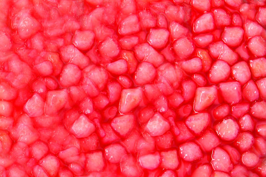 Pomegranate in Syrup, Thailand dessert made by waternut and tapioca flour