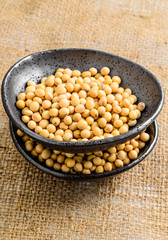 soybeans in ceramic bowl