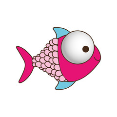 fish cartoon icon image vector illustration design