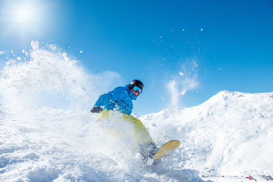 Active snowboarder