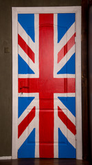 Fototapeta na wymiar door with great britain flag