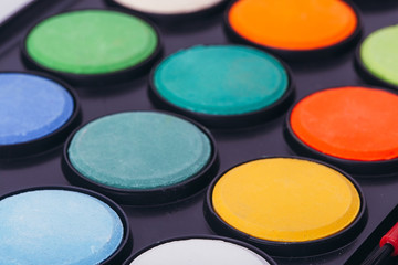 Paint watercolors pallet